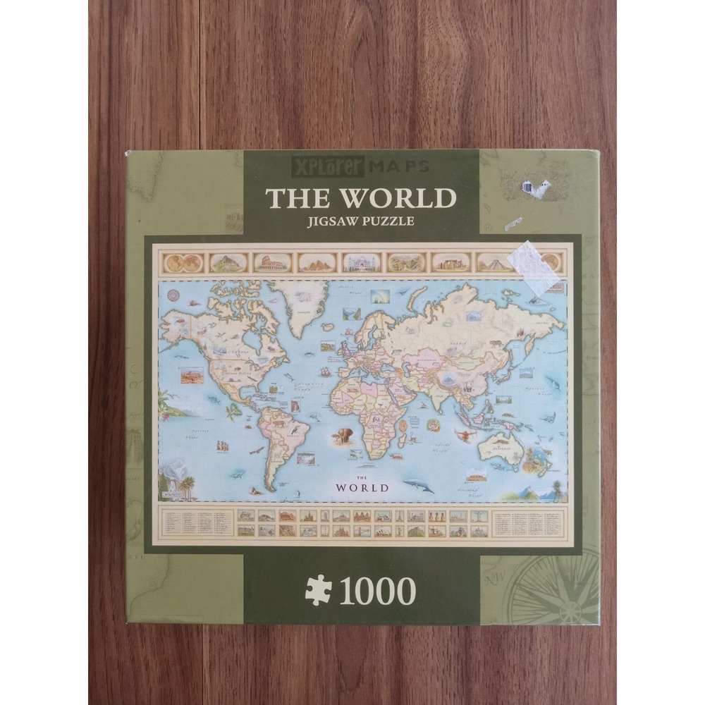 Xplorer Maps THE WORLD Jigsaw Puzzle, 1000 pcs. #71795 NEW SEALED